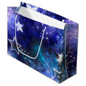 Achtergrond van de ruimte met sterren groot cadeauzakje (Voorkant Gekanteld)