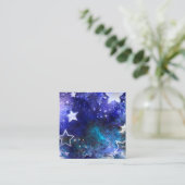 Achtergrond van de ruimte met sterren informatiekaartje (Staand voorkant)