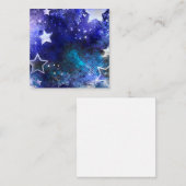 Achtergrond van de ruimte met sterren informatiekaartje (Voorkant / Achterkant)