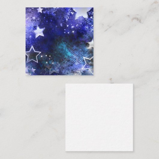 Achtergrond van de ruimte met sterren informatiekaartje (Voorkant / Achterkant)