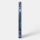 Achtergrond van de ruimte met sterren iPhone hoesje (Linkerkant)