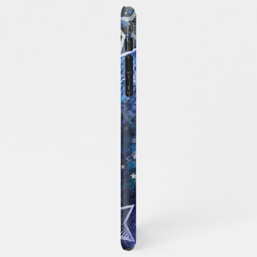 Achtergrond van de ruimte met sterren iPhone hoesje (Linkerkant)