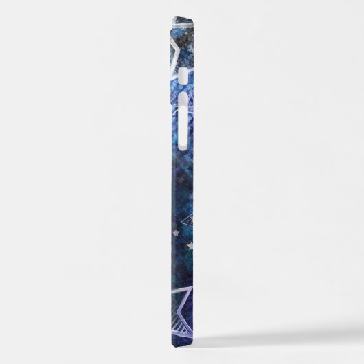 Achtergrond van de ruimte met sterren iPhone hoesje (Linkerkant)