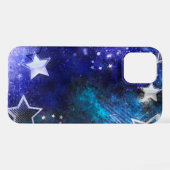 Achtergrond van de ruimte met sterren iPhone hoesje (Achterkant horizontaal)