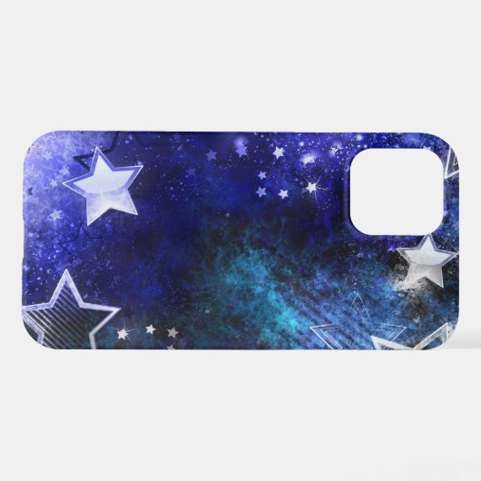 Achtergrond van de ruimte met sterren iPhone hoesje (Achterkant horizontaal)