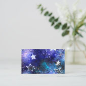 Achtergrond van de ruimte met sterren klantenkaartje (Staand voorkant)