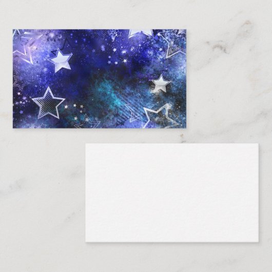 Achtergrond van de ruimte met sterren klantenkaartje (Voorkant / Achterkant)