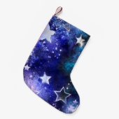 Achtergrond van de ruimte met sterren kleine kerstsok (Voorkant (Hangend))
