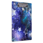 Achtergrond van de ruimte met sterren klembord (Rechts)