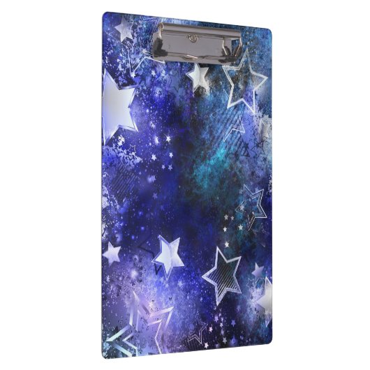 Achtergrond van de ruimte met sterren klembord (Rechts)