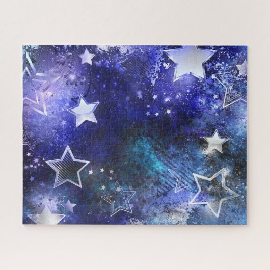 Achtergrond van de ruimte met sterren legpuzzel (Horizontaal)