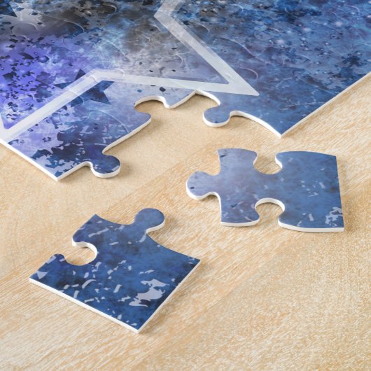 Achtergrond van de ruimte met sterren legpuzzel (Zijkant)