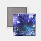 Achtergrond van de ruimte met sterren magneet (Voorkant / Achterkant)