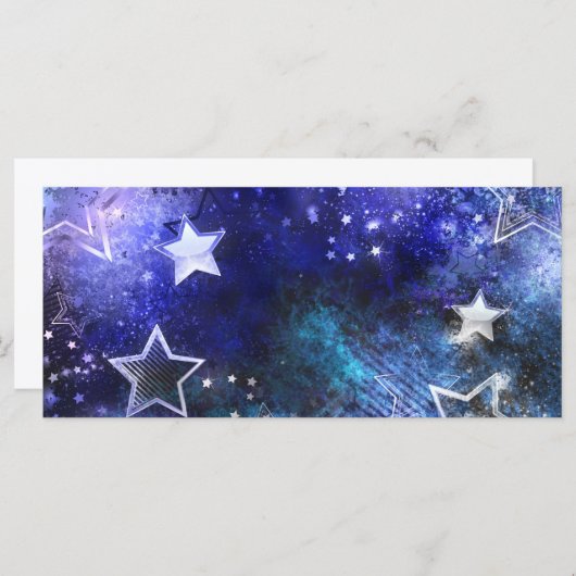 Achtergrond van de ruimte met sterren menu (Voorkant / Achterkant)