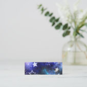 Achtergrond van de ruimte met sterren mini visitekaartje (Staand voorkant)