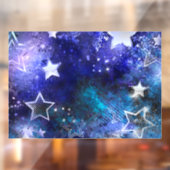 Achtergrond van de ruimte met sterren raamsticker (Vel 2)