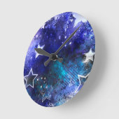 Achtergrond van de ruimte met sterren ronde klok (Hoek)