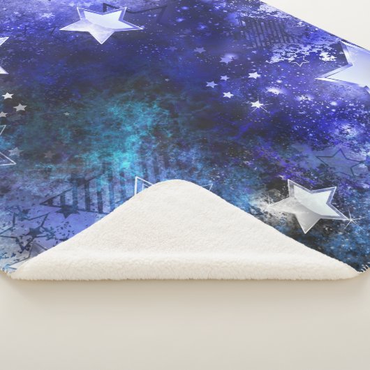 Achtergrond van de ruimte met sterren sherpa deken (3/4)