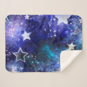 Achtergrond van de ruimte met sterren sherpa deken (Voorkant (horizontaal))