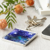 Achtergrond van de ruimte met sterren sleutelhanger (Zijkant)