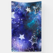 Achtergrond van de ruimte met sterren spandoek (Verticaal)