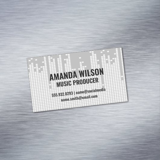 Achtergrond van de Sound Bar voor pixels Magnetisch Visitekaartje (Voorbeeld)