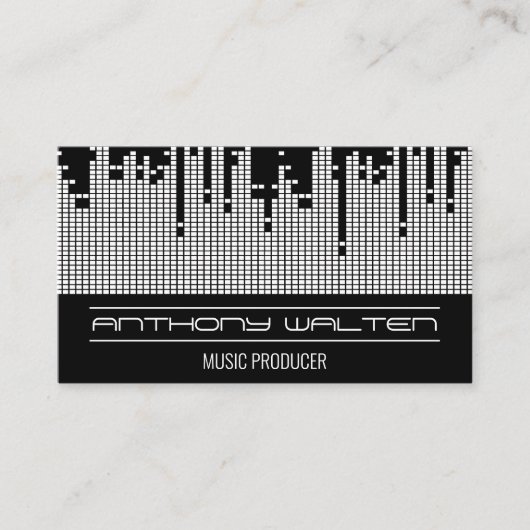 Achtergrond van de Sound Bar voor pixels Visitekaartje (Voorkant)