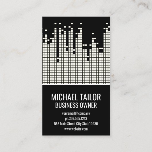 Achtergrond van de Sound Bar voor pixels Visitekaartje (Voorkant)