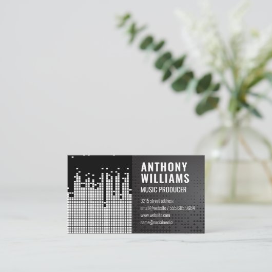 Achtergrond van de Sound Bar voor pixels Visitekaartje (Staand voorkant)