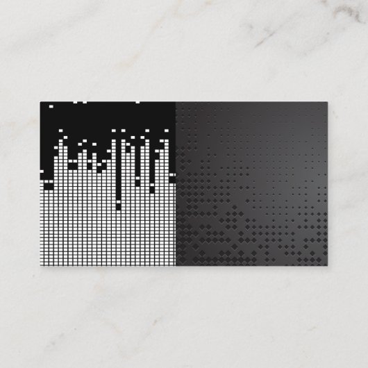 Achtergrond van de Sound Bar voor pixels Visitekaartje (Achterkant)