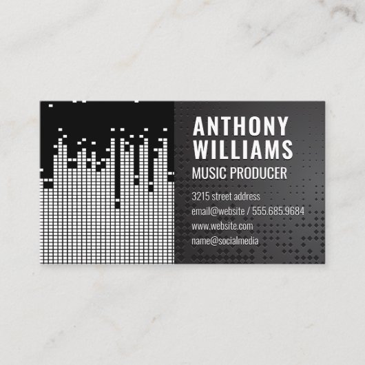 Achtergrond van de Sound Bar voor pixels Visitekaartje (Voorkant)