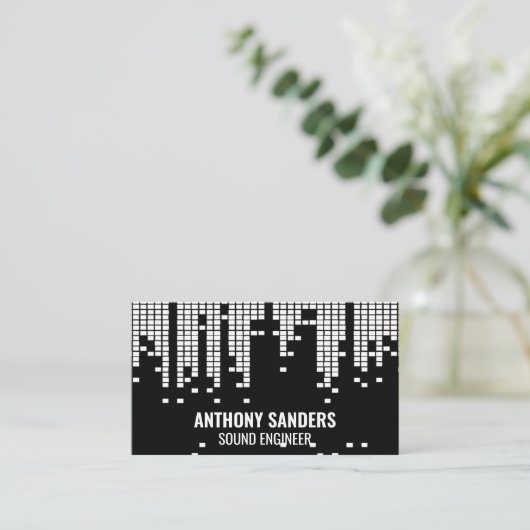 Achtergrond van de Sound Bar voor pixels Visitekaartje (Staand voorkant)