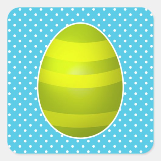 Achtergrond van de Stip van het Ei van Pasen de Vierkante Sticker (Voorkant)