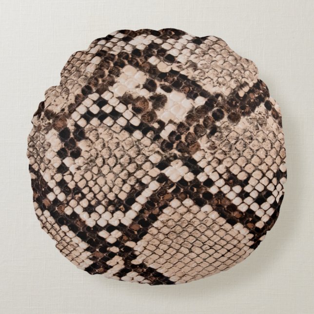 achtergrond van de structuur van de slangenhuid rond kussen (Voorkant)