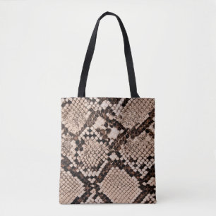 achtergrond van de structuur van de slangenhuid tote bag