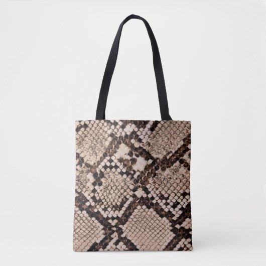 achtergrond van de structuur van de slangenhuid tote bag (Voorkant)