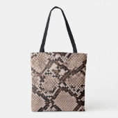 achtergrond van de structuur van de slangenhuid tote bag (Achterkant)