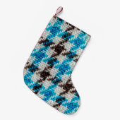 Achtergrond van de textuur van de flannelstof. kleine kerstsok (Voorkant (Hangend))