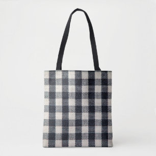 Achtergrond van de textuur van het geplakte katoen tote bag