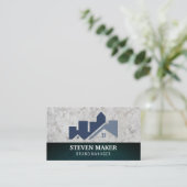 Achtergrond van de vastgoedmakerij visitekaartje (Staand voorkant)