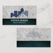 Achtergrond van de vastgoedmakerij visitekaartje (Voorkant / Achterkant)