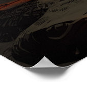 Achtergrond van de vulkaan Lava Aquarium. Poster (Hoek)