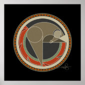 Achtergrond van de zwarte achtergrond van paarden poster (Voorkant)