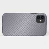 Achtergrond van Deep Grey Steel Diamondplate Case-Mate iPhone Case (Achterkant (horizontaal))
