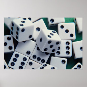 Achtergrond van dobbelsteen poster