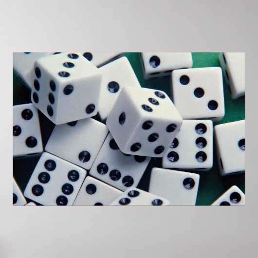 Achtergrond van dobbelsteen poster (Voorkant)