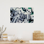 Achtergrond van dobbelsteen poster (Keuken)