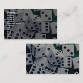 Achtergrond van dobbelsteen visitekaartje (Voorkant / Achterkant)