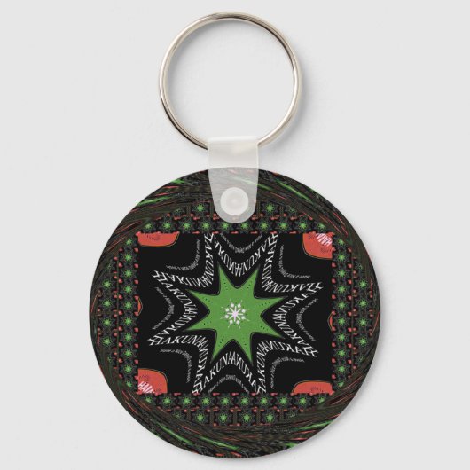 Achtergrond van draaitromen sleutelhanger (Voorkant)