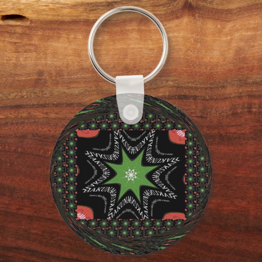 Achtergrond van draaitromen sleutelhanger (Voorkant)